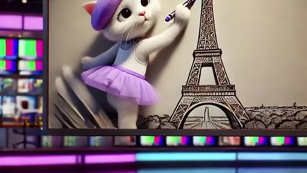 kitten is a real artist