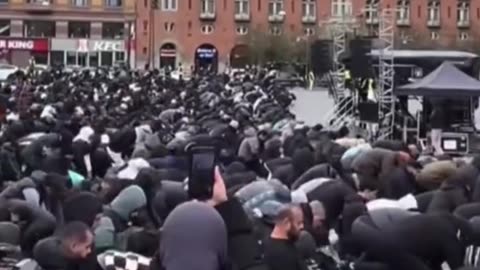 Denmark Faces the Threat of Multiculturalism: Video Shows Islamic Demonstrations in a Public Square