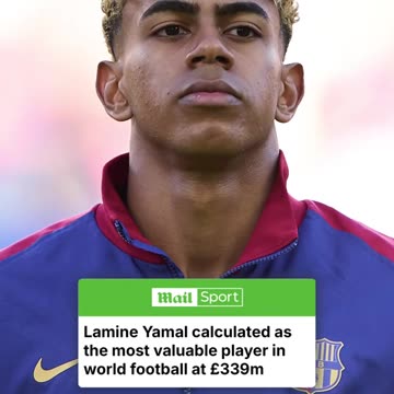 Lamine Yamal has been calculated by CIES as the most valuable football player in the world