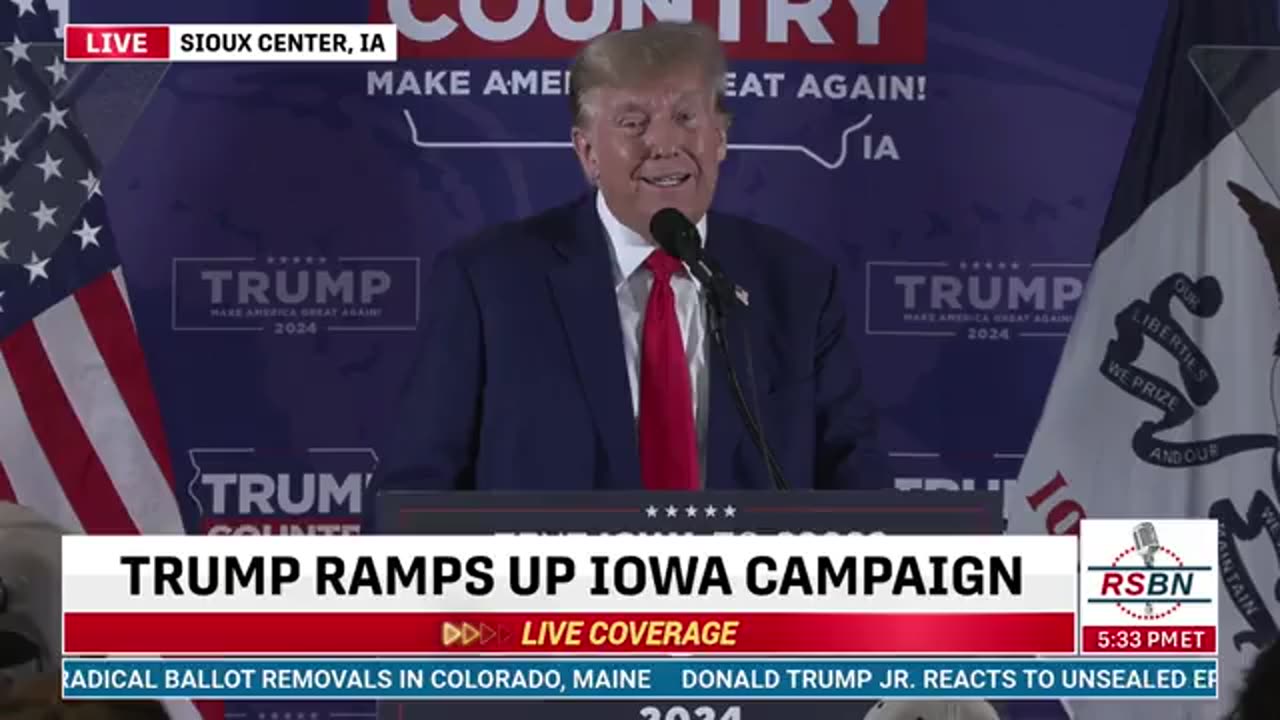 JANUARY 5 2024 Trump to speak at IA Commit to Caucus rallies in Sioux Center and Mason City