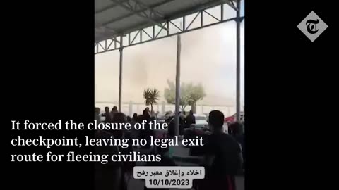 Israeli airstrike targets only evacuation route from Gaza