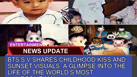 Btss V Shares Childhood Kiss and Sunset Visuals