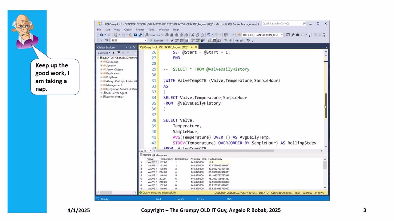 SQL Tidbit - setting up a Common Table Expression