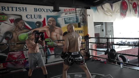 Luc sparring with Andrew