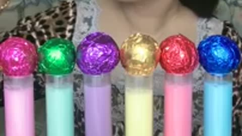 Shocking: ASMR Drinking Colorful Beverages Drinking Sound
