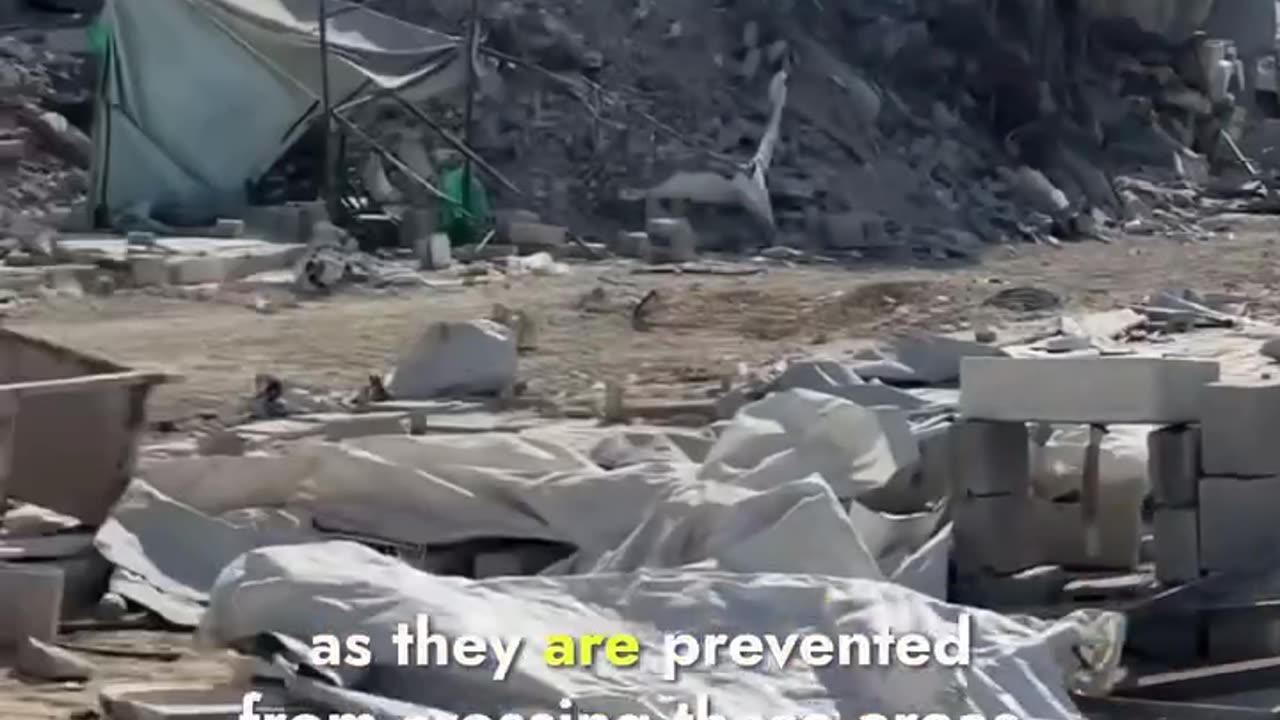 Israeli occupation forces have placed large yellow concrete blocks in the middle of Jabalia camp