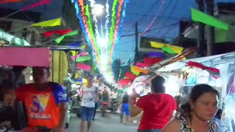 Night Market on Elcano Street in Manila City, Philippines