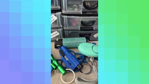Blue-Green Self Defense Keychain ASMR