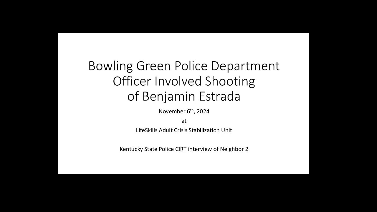 KSP interviews a neighbor of Benjamin Estrada