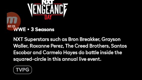 NXT Vengeance Day 2023