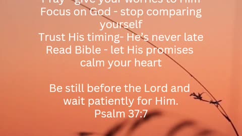 Trust His Timing