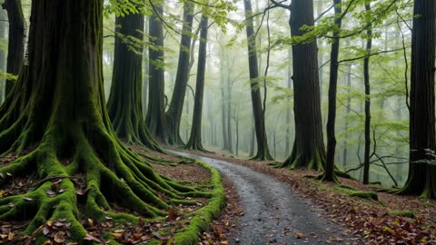 Rain Sounds for Sleeping Along a Nature Trail