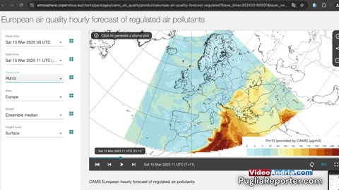 Il 15 marzo 2025 la Puglia è stata investita da alti livelli di polveri Pm10