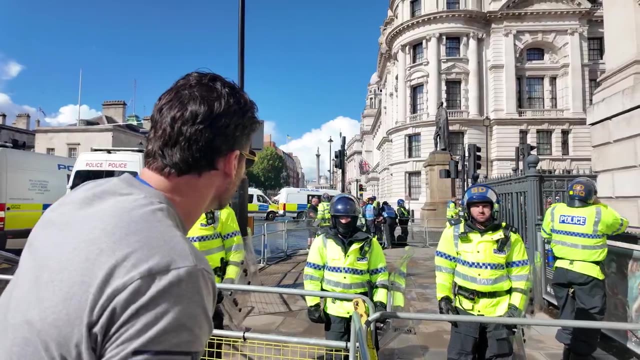 Don Keith: asked a UK police officer why they were equipped in riot gear for patriots