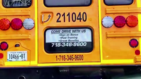 Stopping Behind Various NYC City Buses and School Buses