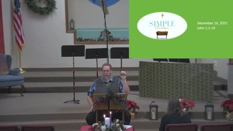Sunday Sermon at Moose Creek Baptist Church 12-14-2025