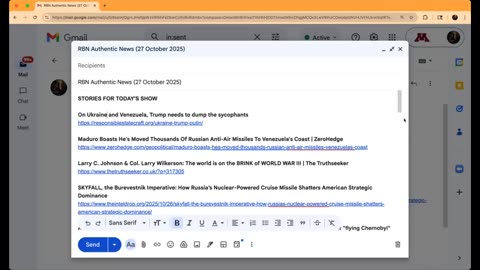 RBN Authentic News (27 October 2025)