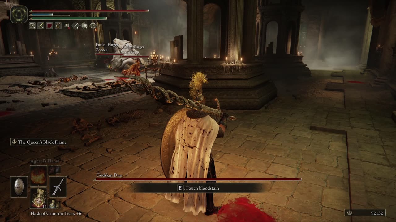 Elden Ring PC | Godskin Duo boss fight with 2 cooperators on NG with achievement