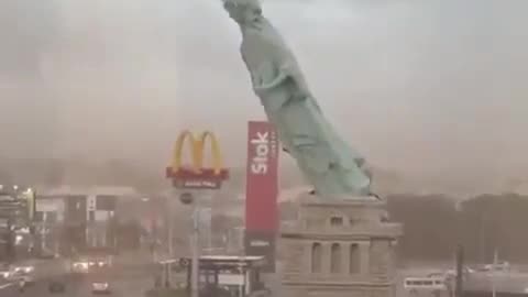 Brazil, a copy of the American Statue of Liberty collapsed.