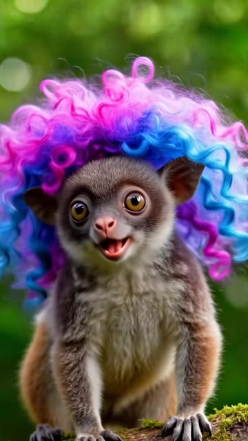 Galego wearing a Wig