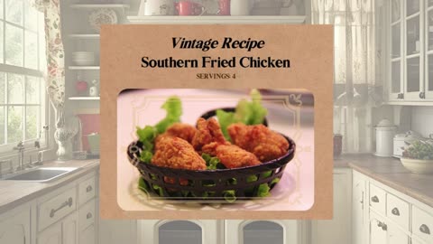 Vintage Recipe - Southern Fried Chicken