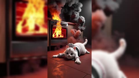House Fire Sad Cat Story _sadcat _ai _cat(1080P_HD)