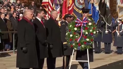 President Trump honors veterans Day, Arlington National Cemetary