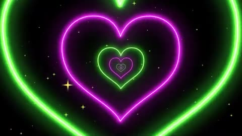 1176. Purple and Green heart tunnel loop Background 6 Hour TV romantic wallpaper