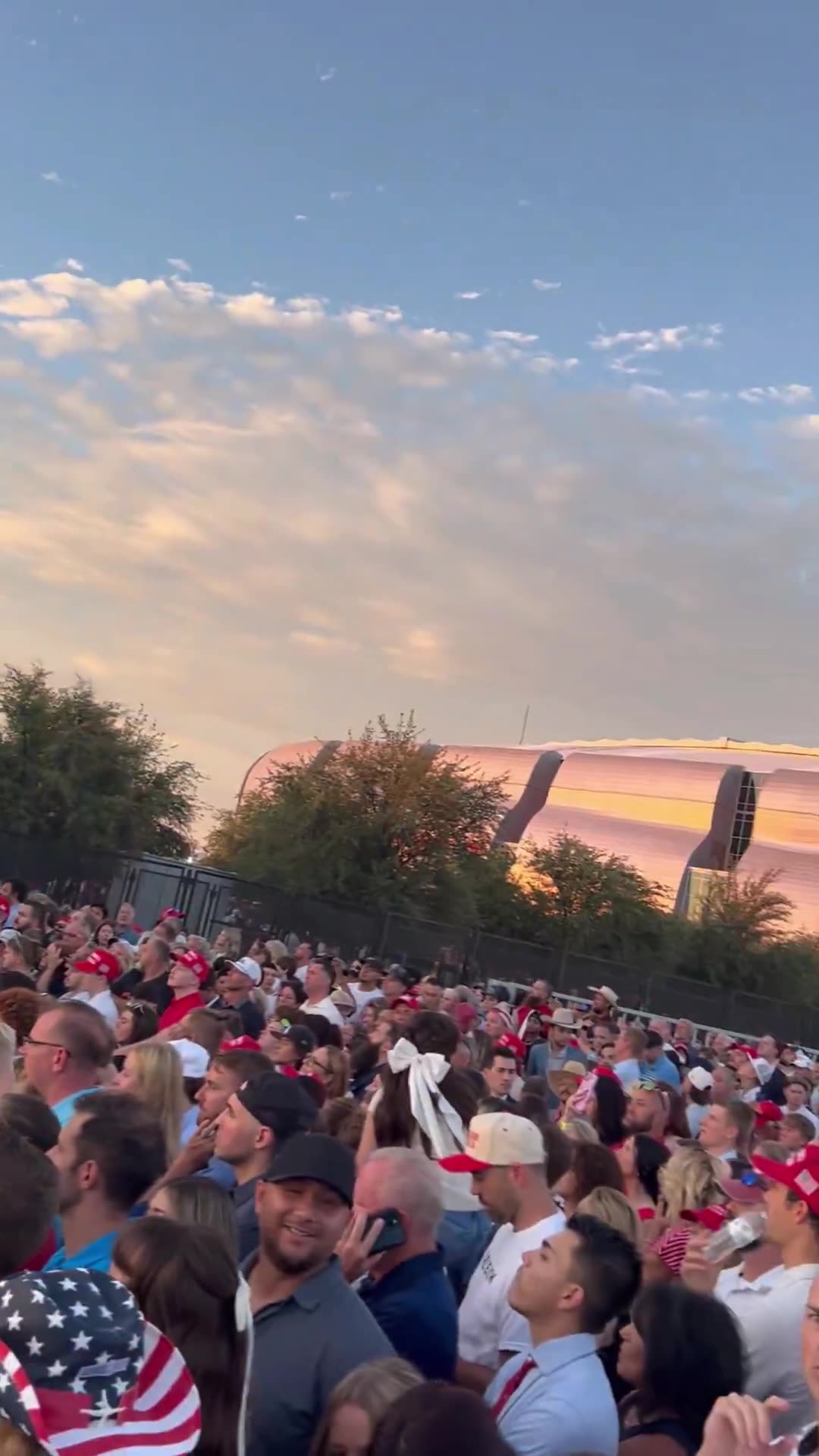 WOW! This is the crowd waiting to get into Charlie Kirk’s memorial service at State Farm Stadium