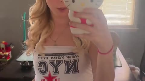 Blonde tgirl is pure love now