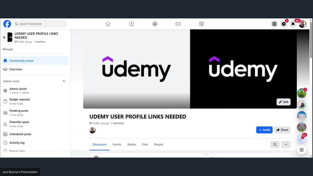 UDEMY USER PROFILE LINKS NEEDED