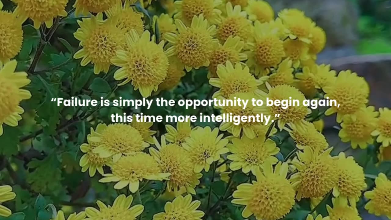 Failure is simply the opportunity to begin again, this time more intelligently.