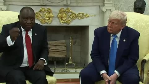 donald trump encara a Cyril Ramaphosa(sur africa)