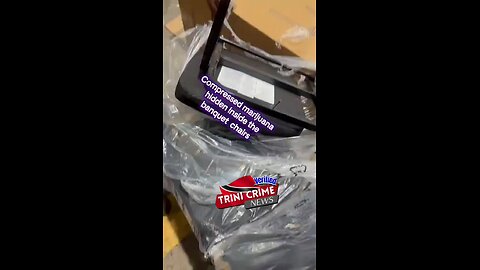 Compressed marijuana hidden inside the banquet chairs