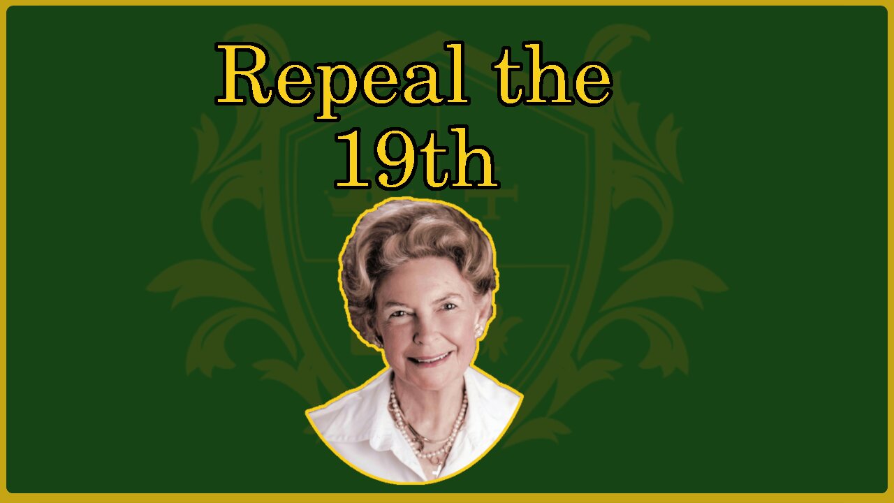 🟢 The 19th Amendment to the US Constitution must be Repealed; Suffrage Restricted 🟢