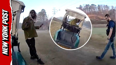 Suspect tries to flee police In golf cart during Christmas Eve chase