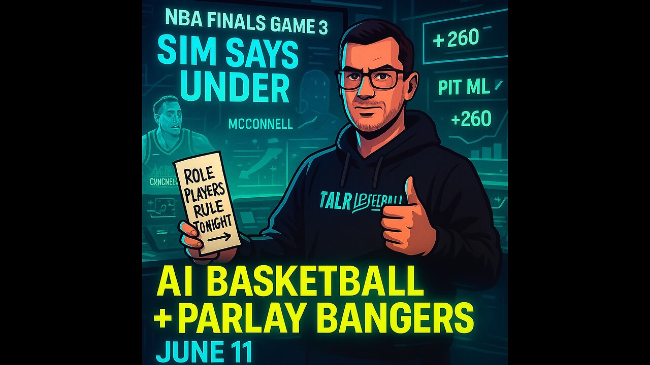 NBA Finals Game 3: AI SIMULATIONS SAY THIS ONE GOES UNDER 🔥⚾ +260 MLB Parlay Inside!