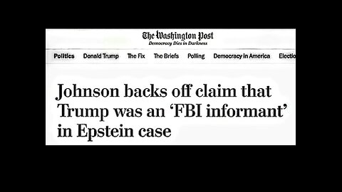 "Trump Is an FBI Informant Helping Epstein Victims"