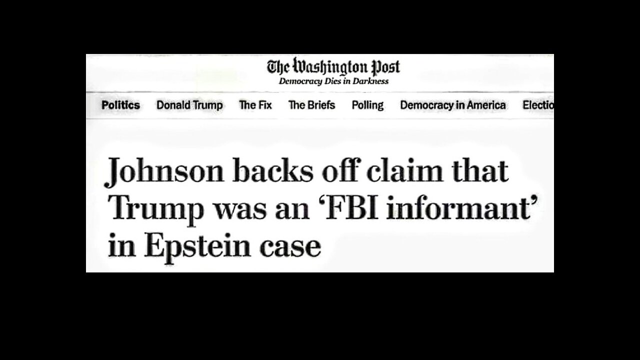 "Trump Is an FBI Informant Helping Epstein Victims"