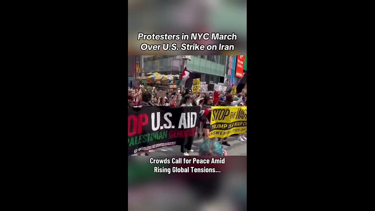 Protestors flood Times Square in NYC over U.S. military strike on Iran