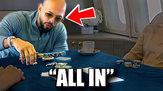 Andrew Tate Plays High Stakes Poker in His Private Jet