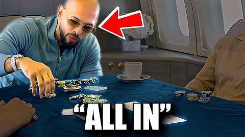 Andrew Tate Plays High Stakes Poker in His Private Jet