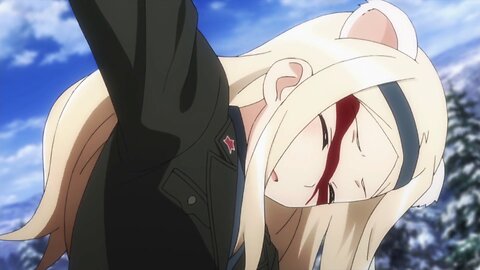 Brave Witches - Kanoe gets Sasha injured