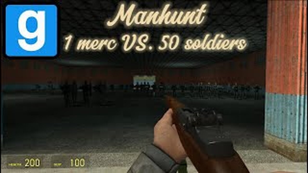 Gmod Manhunt | 1 Merc VS. 50 Army Soldiers or Something...IDK