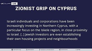 Where Does Cyprus Fit in the New Middle East Equation? | UK Column News