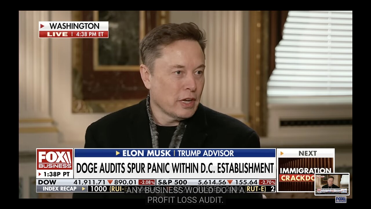 ELON TALKS DOGE - 1B PAID OUT EVERY HR = 5T PAID PER YR BY TREASURY - SEGMENT 72