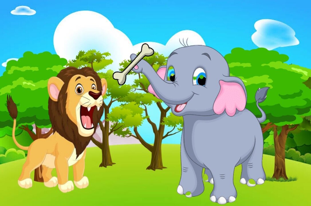 The Lion and the Elephant | Moral Story for Kids