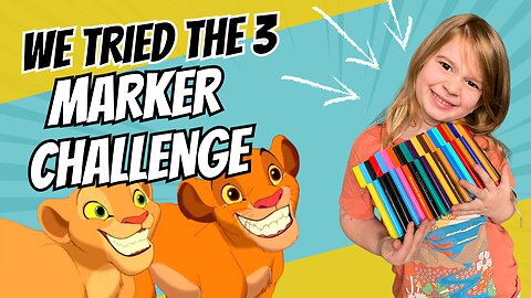 3 Marker Challenge Lion King Edition 🎨 + We Found Baby Pigeons in Our Roof! 🐣😱