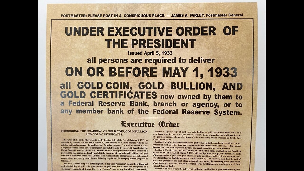 The government is coming for your gold