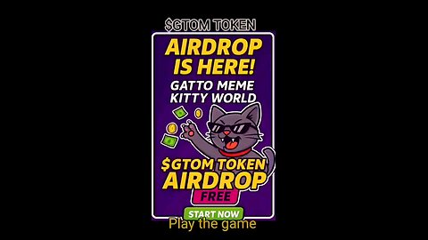 $GTOM CAT TOKEN 🐈 😻 MISSION: DELIVER 1,000,000 MILLION TOKENS PER HUMAN ON EARTH